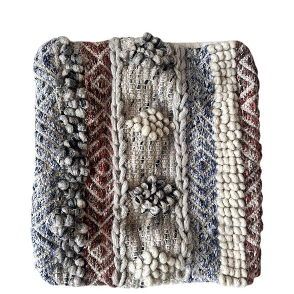 Merchant 41 Lot 3 Turkish Boho Multicolor Wool/Cotton Throw Pillow Cases 18x18 - Picture 5 of 14